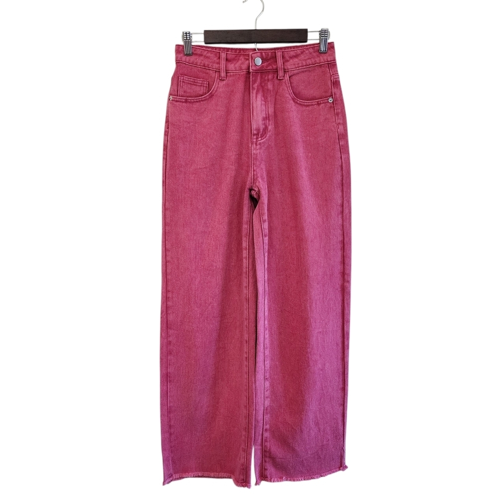 Cider Washed Pink High Rise Wide Leg Pants Size Small 4 Oversized Relaxed NWT